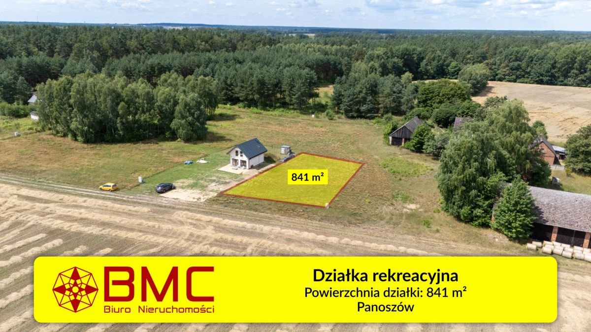 Działka letniskowa z wodą i prądem w Panoszowie - polecam! Panoszów, Łąkowa  841m2 Foto 1