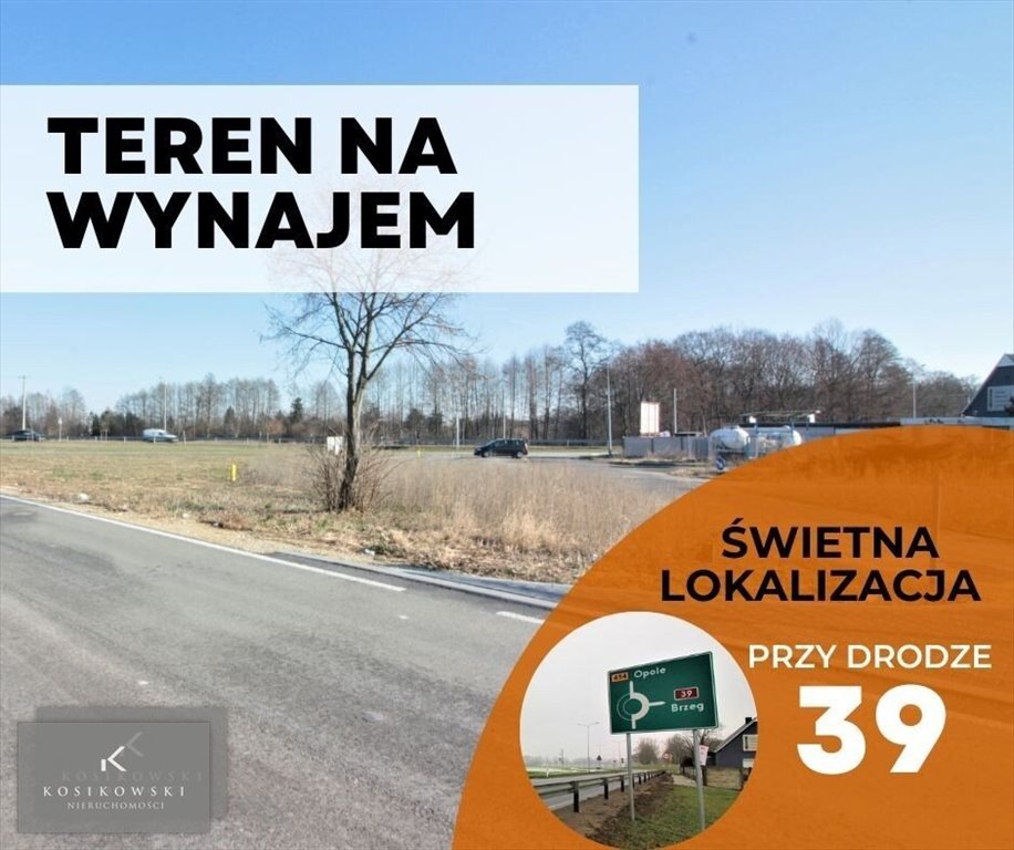 Teren 2899 m² pod usługi, blisko DK 39, parking, kontener Namysłów, Brzeska  2 899m2 Foto 1