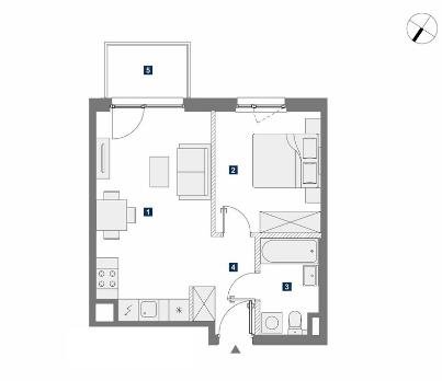 Mieszkanie 2 pokoje z terenem rekreacyjnym i blisko natury Warszawa, Mokotów, Dolny Mokotów, Antoniewska  40m2 Foto 1