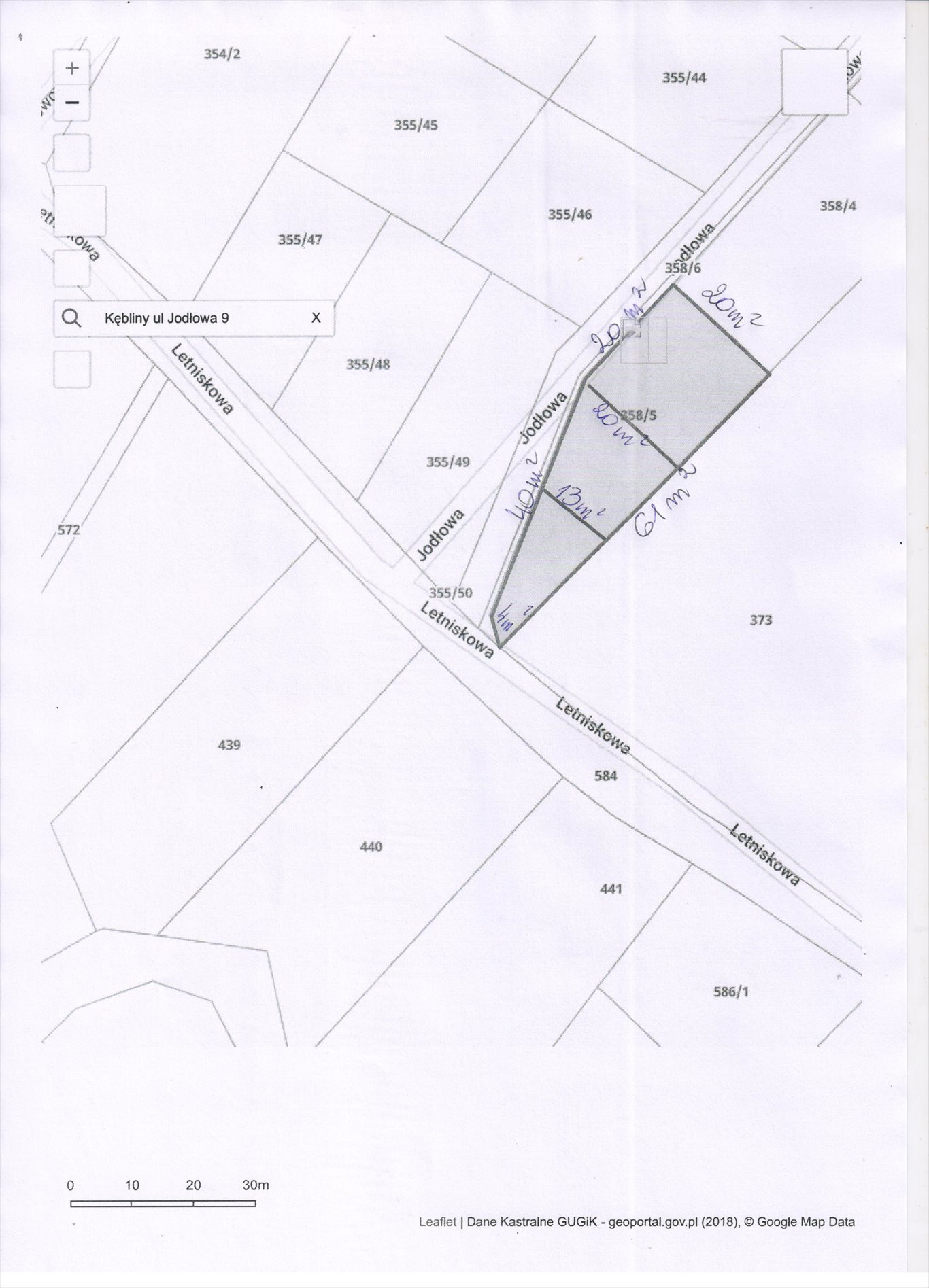 Działka z warunkami zabudowy, prąd, woda, zalesiona Kębliny, Jodłowa  923m2 Foto 1