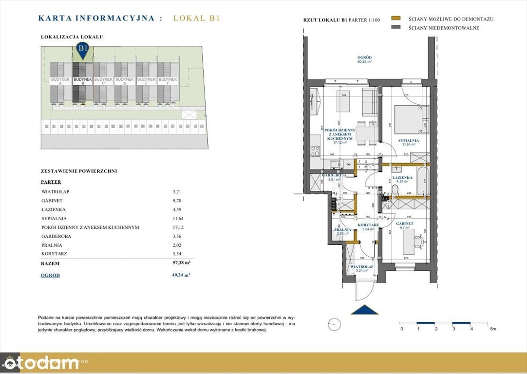 Mieszkanie trzypokojowe na sprzedaż Kłodzko  57m2 Foto 5