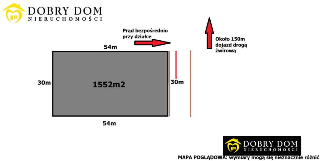 Sprzedam działkę 1552 m² z mediami i widokami w Klimkach Klimki  1 552m2 Foto 1