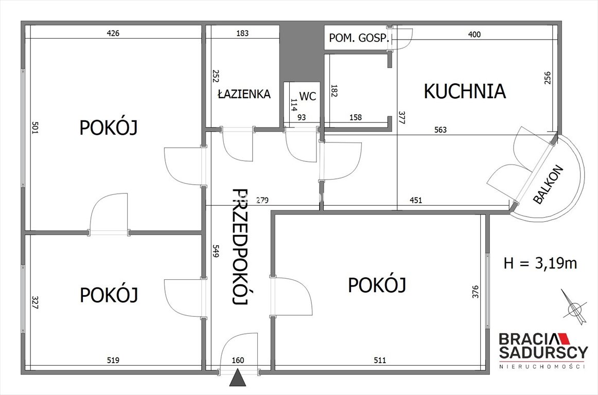 Mieszkanie trzypokojowe na sprzedaż Kraków, Prądnik Biały, Prądnik Biały, Prądnicka  99m2 Foto 3