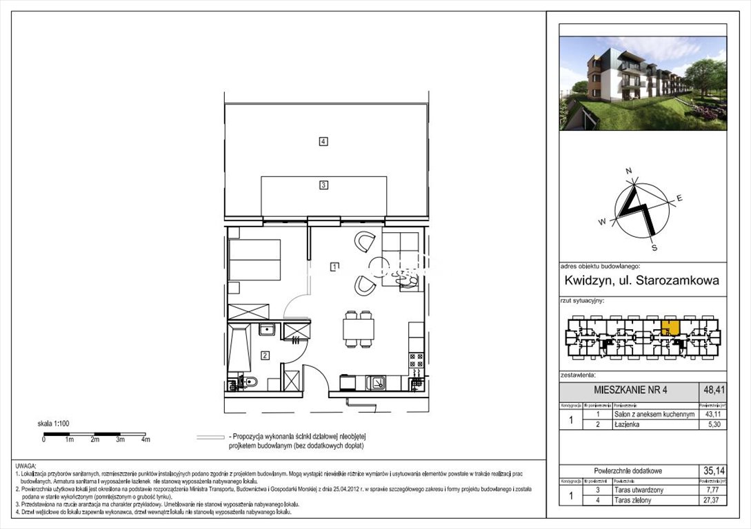 Mieszkanie dwupokojowe na sprzedaż Kwidzyn, Starozamkowa  48m2 Foto 14