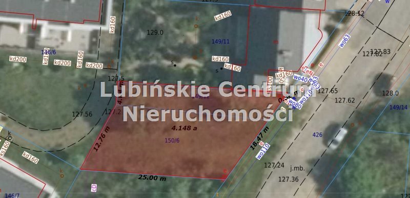 Polecam działkę 414 m² z mediami do 10 m wysokości Lubin  414m2 Foto 1