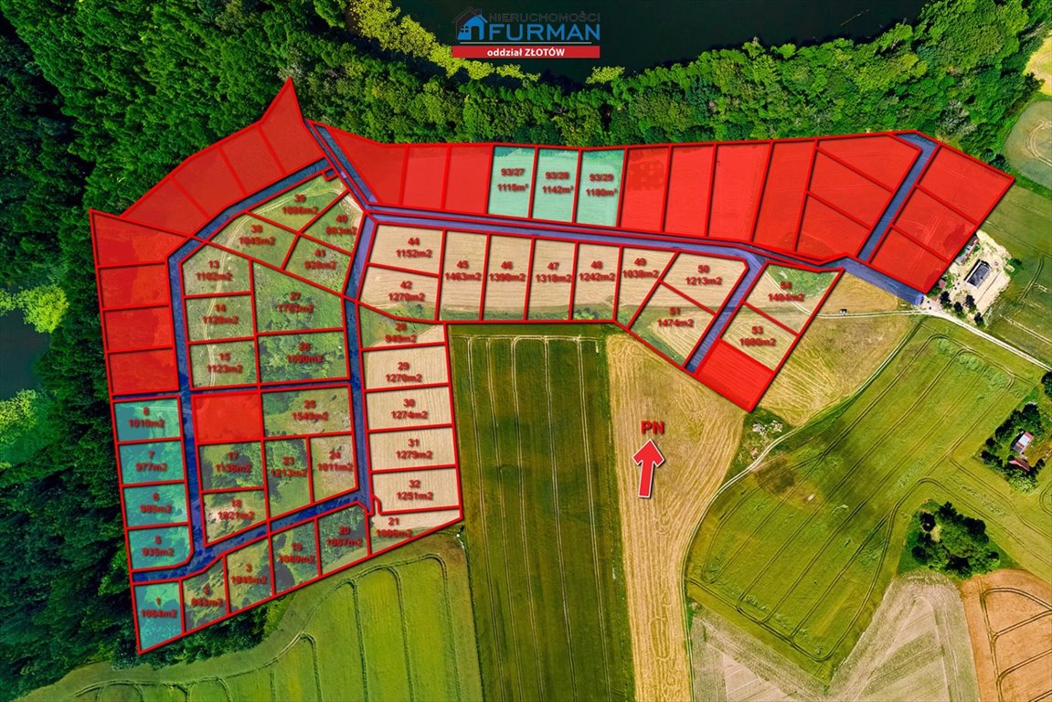 Działki nad jeziorami w Łąkie – rekreacja i relaks Łąkie  803m2 Foto 1