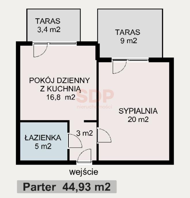 Mieszkanie dwupokojowe na sprzedaż Wysoka, Brzozowa  45m2 Foto 7