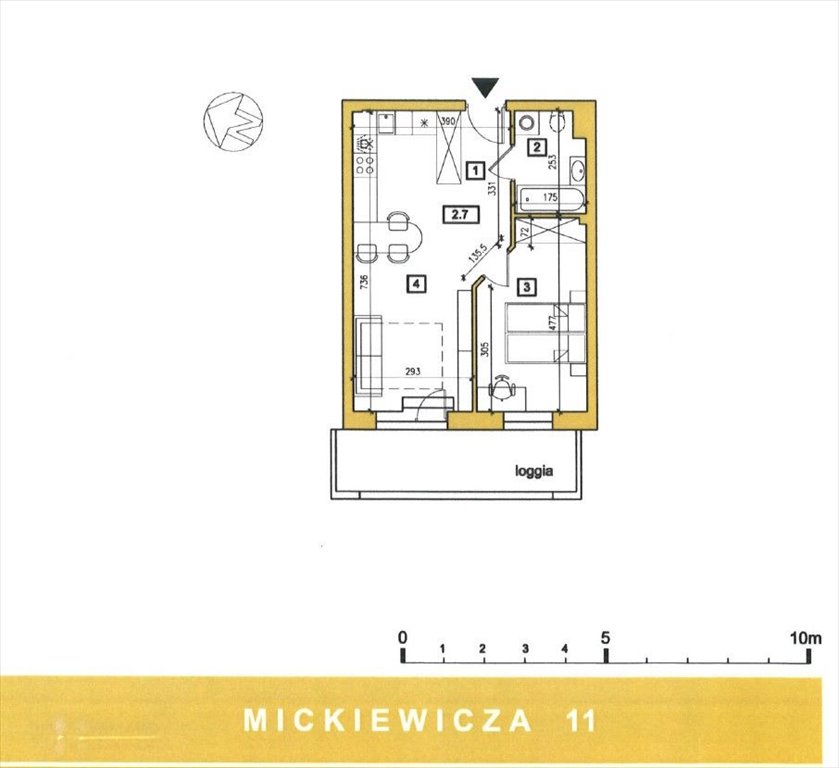 Mieszkanie dwupokojowe na sprzedaż Myślenice, Adama Mickiewicza  41m2 Foto 2