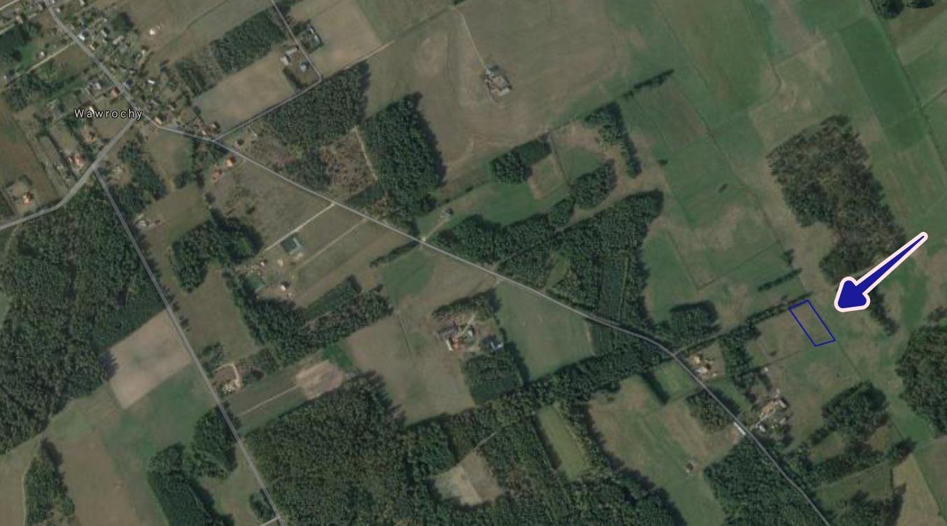 Działka 3001 m2 w Wawrochach, cicha okolica, dojazd szutrem Wawrochy  3 001m2 Foto 1