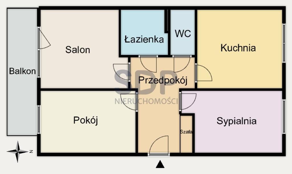 Mieszkanie trzypokojowe na sprzedaż Wrocław, Fabryczna, Gądów, Legnicka  54m2 Foto 3