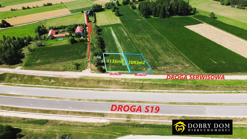Na sprzedaż działki inwestycyjne przy S19 w Krynicach - potencjał! Krynice  1 093m2 Foto 1