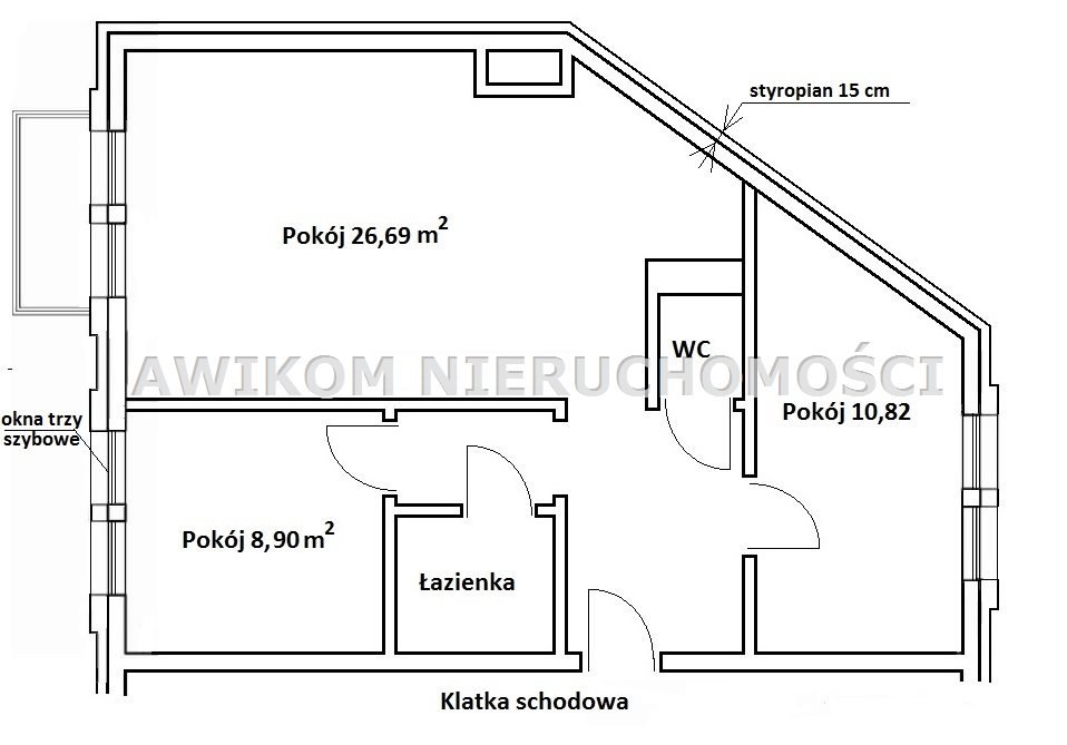 Mieszkanie trzypokojowe na sprzedaż Skierniewice  82m2 Foto 1