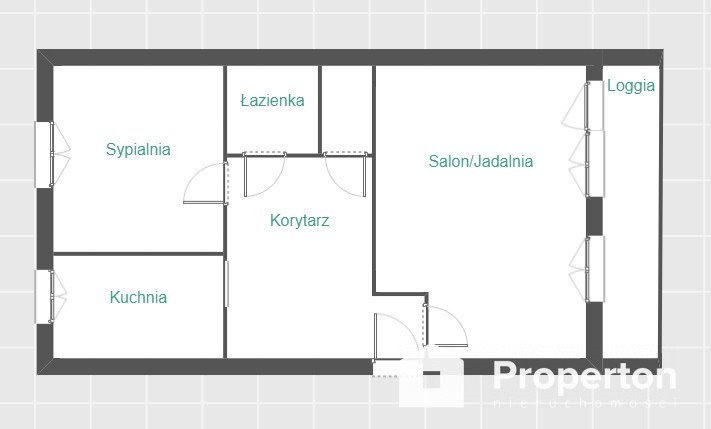 Mieszkanie dwupokojowe na sprzedaż Inowrocław, Rąbin, Janusza Kusocińskiego  48m2 Foto 2