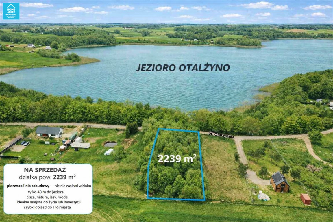 Działka nad Jeziorem Otalżyno, 2239 m², pierwsza linia! Jeleńska Huta, Otalżyńska  2 239m2 Foto 1