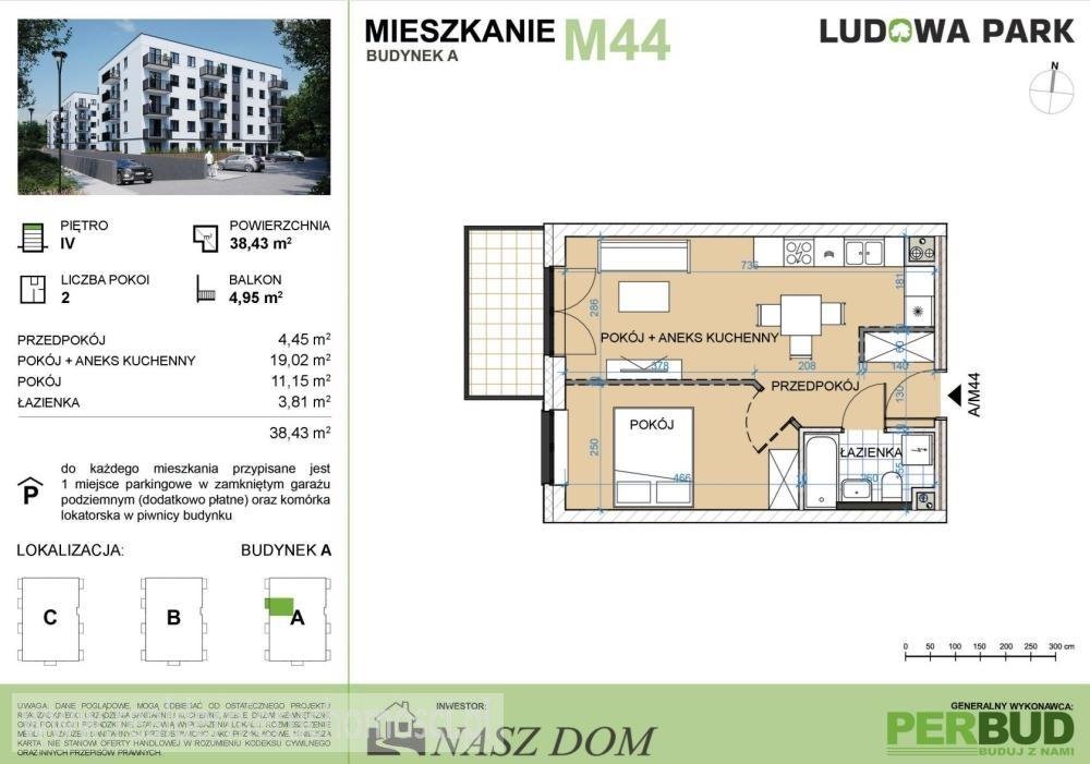 Mieszkanie dwupokojowe na sprzedaż Zielona Góra  38m2 Foto 5