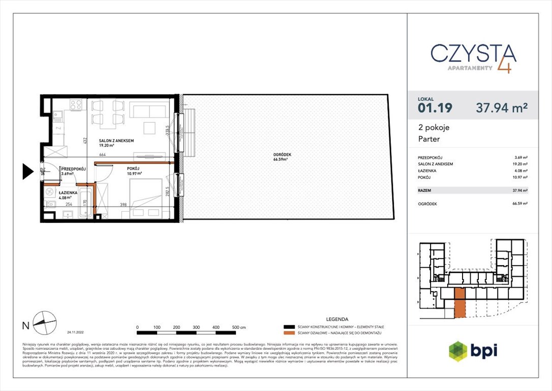 Mieszkanie dwupokojowe na sprzedaż Wrocław, Stare Miasto, Czysta  38m2 Foto 1