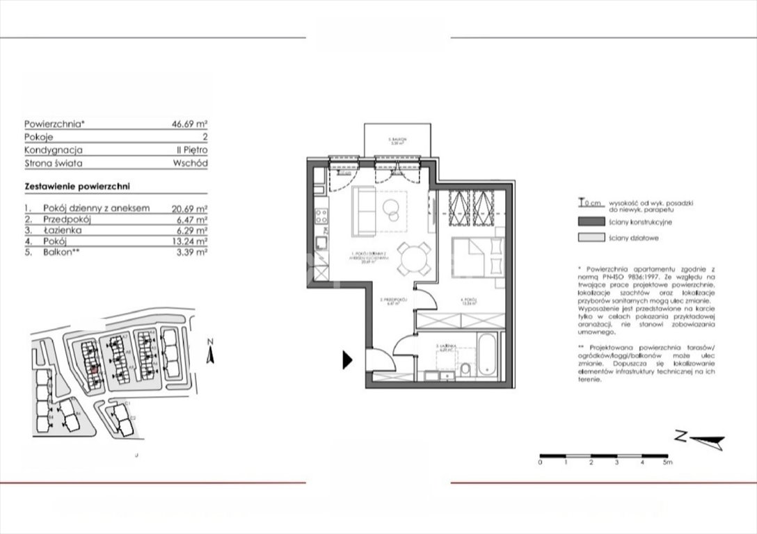 Mieszkanie dwupokojowe na sprzedaż Sztutowo, Zalewowa  47m2 Foto 1
