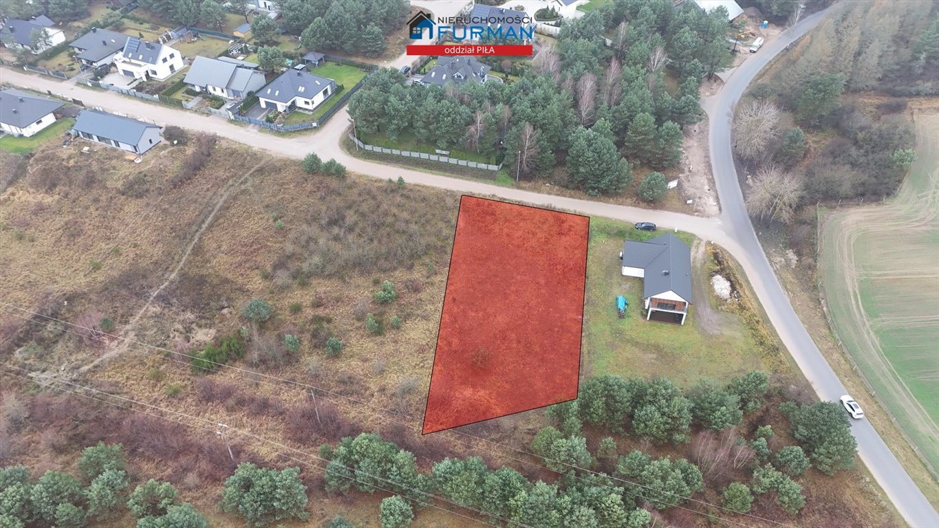 Działka 1501m² z warunkami zabudowy, uzbrojona, blisko Piły Dobrzyca  1 501m2 Foto 1