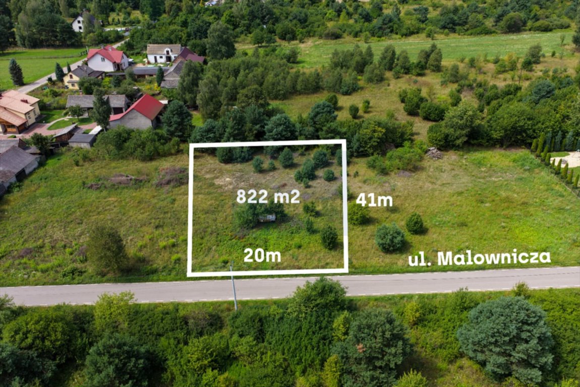Działka 822 m² w Bukownie – media w ulicy, blisko natury Bukowno, Malownicza  822m2 Foto 1