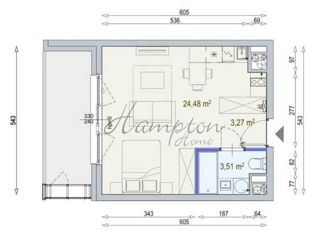 Widok na Warszawę! 31m² z loggią i tarasem na Mokotowie Warszawa, Mokotów, Postępu  31m2 Foto 1