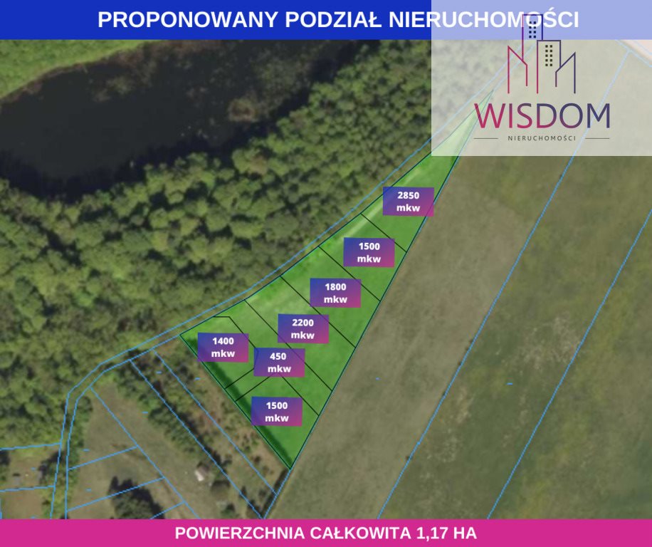 Malownicza działka pod Ostródą blisko jeziora, 1,17 ha Ostróda  11 700m2 Foto 1