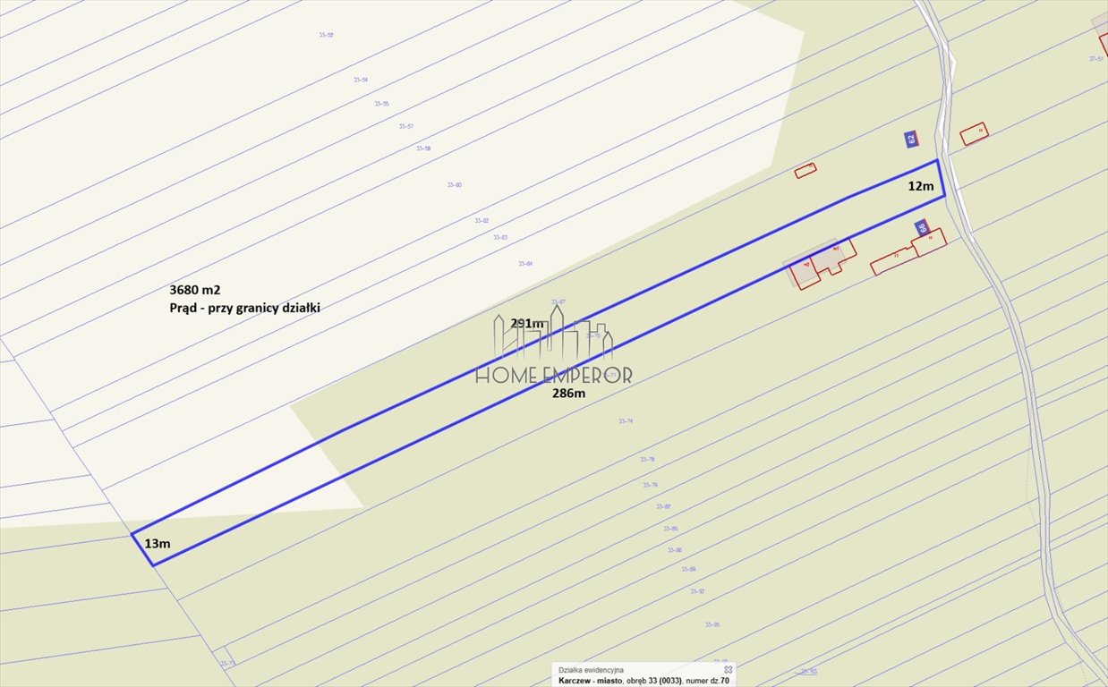 Działka 3680 m² z mediami w Karczewie - polecam Karczew, Kwiatowa  3 680m2 Foto 1
