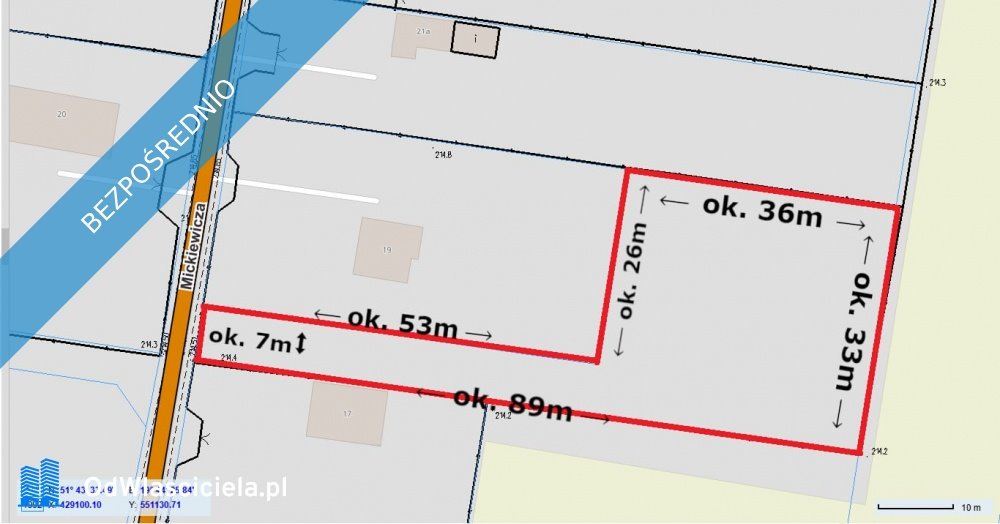 Działka budowlana na sprzedaż Gałków Mały, Mickiewicza  1 574m2 Foto 1