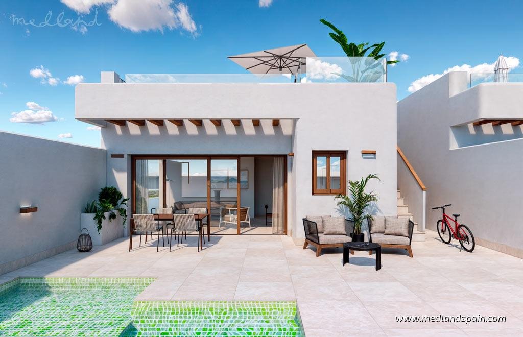 Nowoczesne domy z basenem i solarium w Torre Pacheco Hiszpania, Torre-Pacheco  73m2 Foto 1