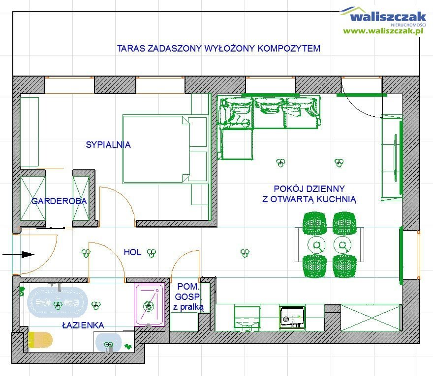 Mieszkanie dwupokojowe na wynajem Piotrków Trybunalski, Źródlana  49m2 Foto 15