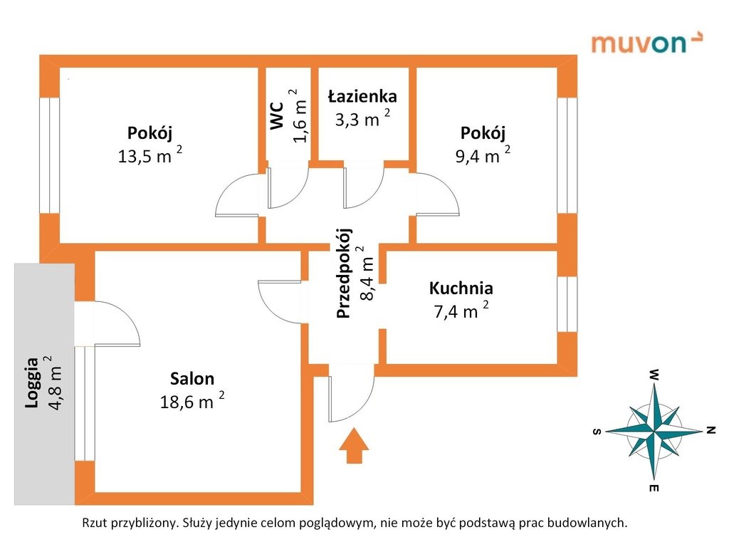 Mieszkanie trzypokojowe na sprzedaż Łódź, Chojny, Chojny, Gościnna  66m2 Foto 10