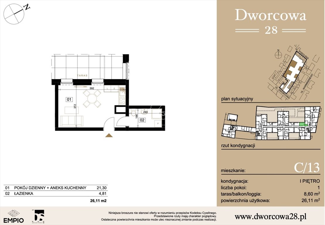 Kawalerka na sprzedaż Bydgoszcz, Śródmieście, Dworcowa  26m2 Foto 2