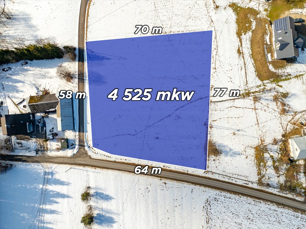 Działka 4525 m² w spokojnej okolicy z mediami i dużym potencjałem Suski  4 525m2 Foto 1