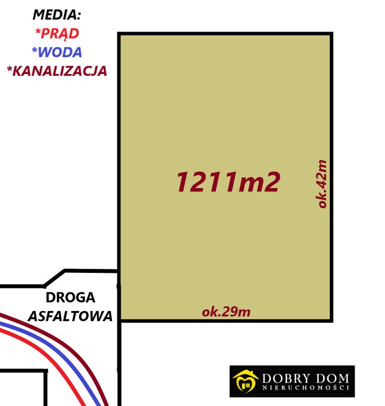 Działka budowlana na sprzedaż Dąbrowa Białostocka  1 211m2 Foto 1