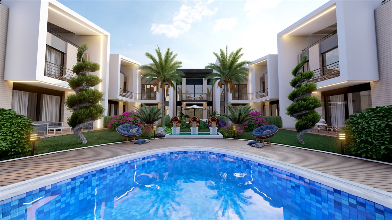 Nowoczesne mieszkanie z widokiem na basen i morze w Lapta Cypr, Lapta, Lapta, Girne, Cypr Północny  53m2 Foto 1