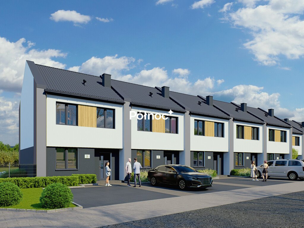 Nowoczesny dom szeregowy z ogrodem i strychem, 80,4 m² Bolesławiec, Żurawia  80m2 Foto 1