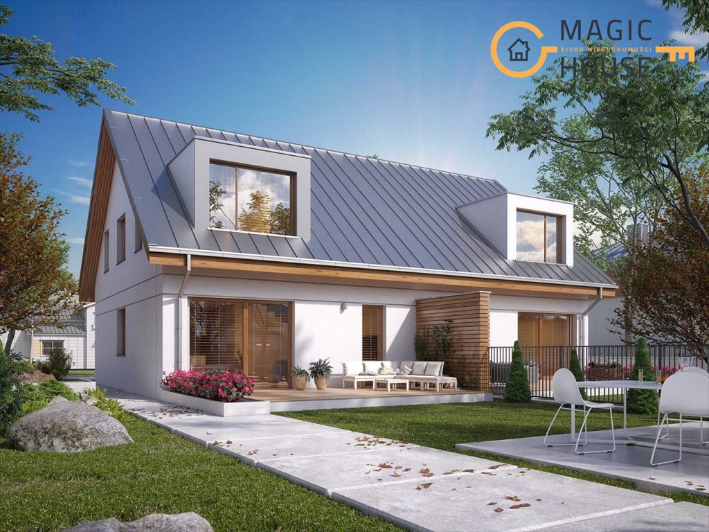 Dom bliźniaczy z rozpoczętą budową 272 m2 w Bielkowie Bielkowo, Polnych Kwiatów  272m2 Foto 1