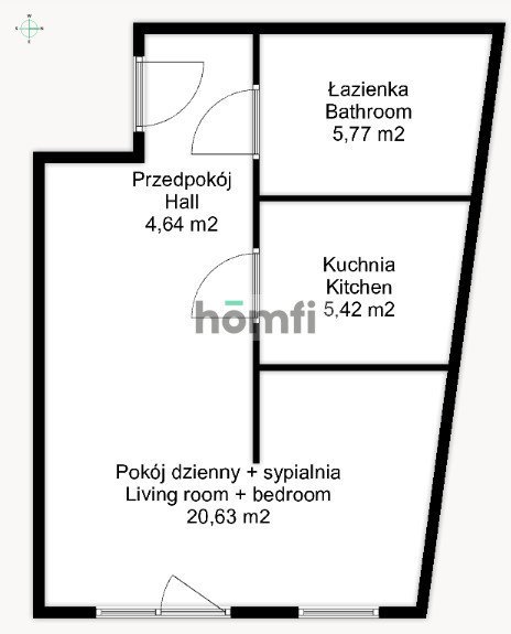 Mieszkanie dwupokojowe na wynajem Wrocław, Nadodrze, Nadodrze, Zyndrama z Maszkowic  37m2 Foto 13