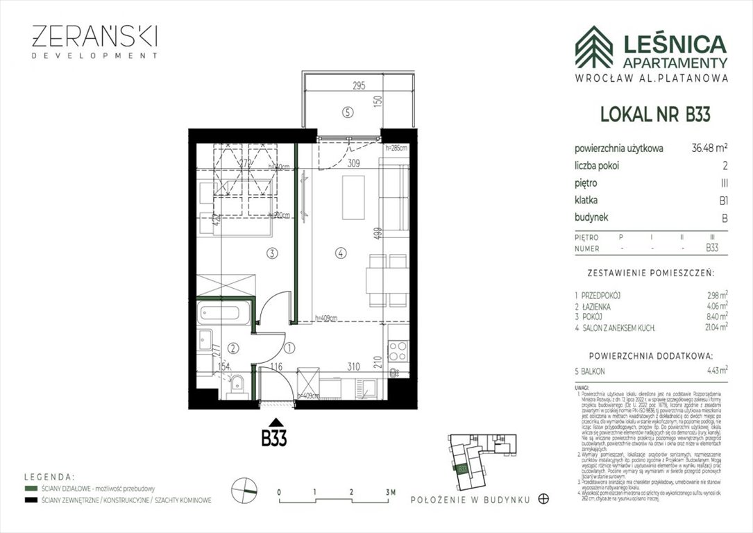 Mieszkanie dwupokojowe na sprzedaż Wrocław, Leśnica, Platanowa  36m2 Foto 1