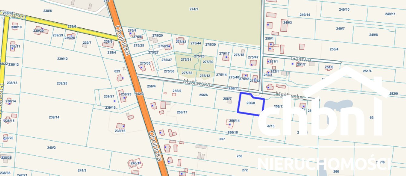 Działka budowlana 1903 m² z mediami i możliwością podziału Chojniczki, Myśliwska  1 903m2 Foto 1