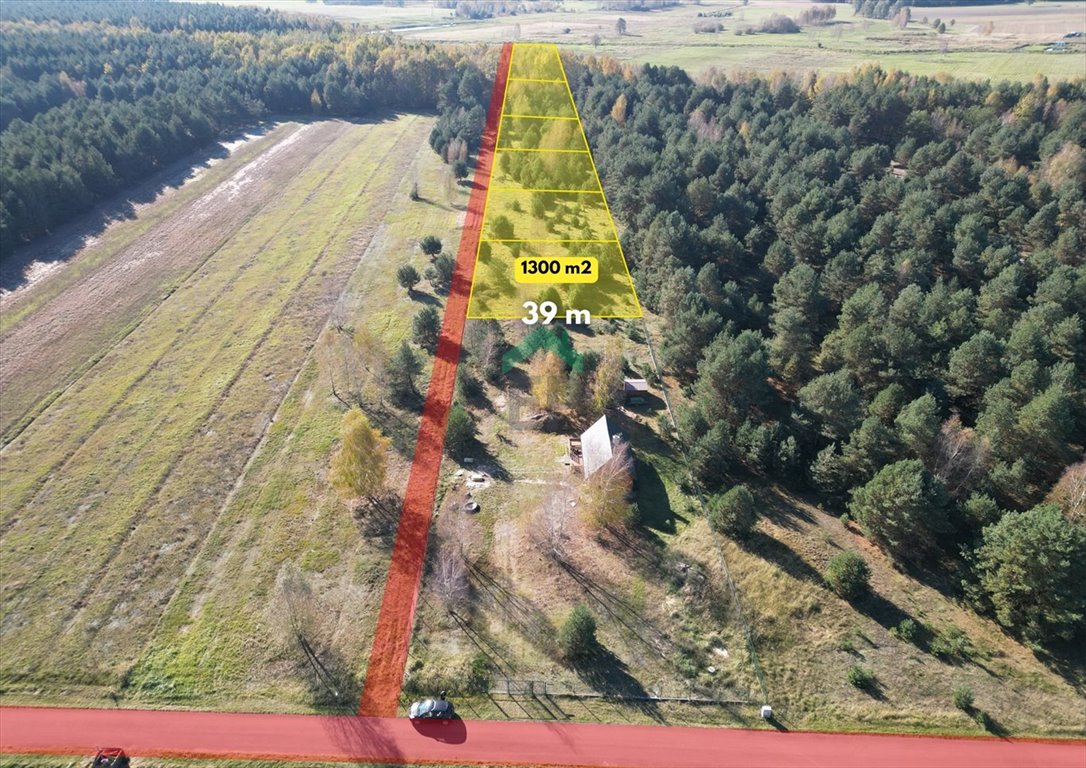 Działka 1300 m² w Dąbku z mediami i możliwością zabudowy Dąbek  1 300m2 Foto 1