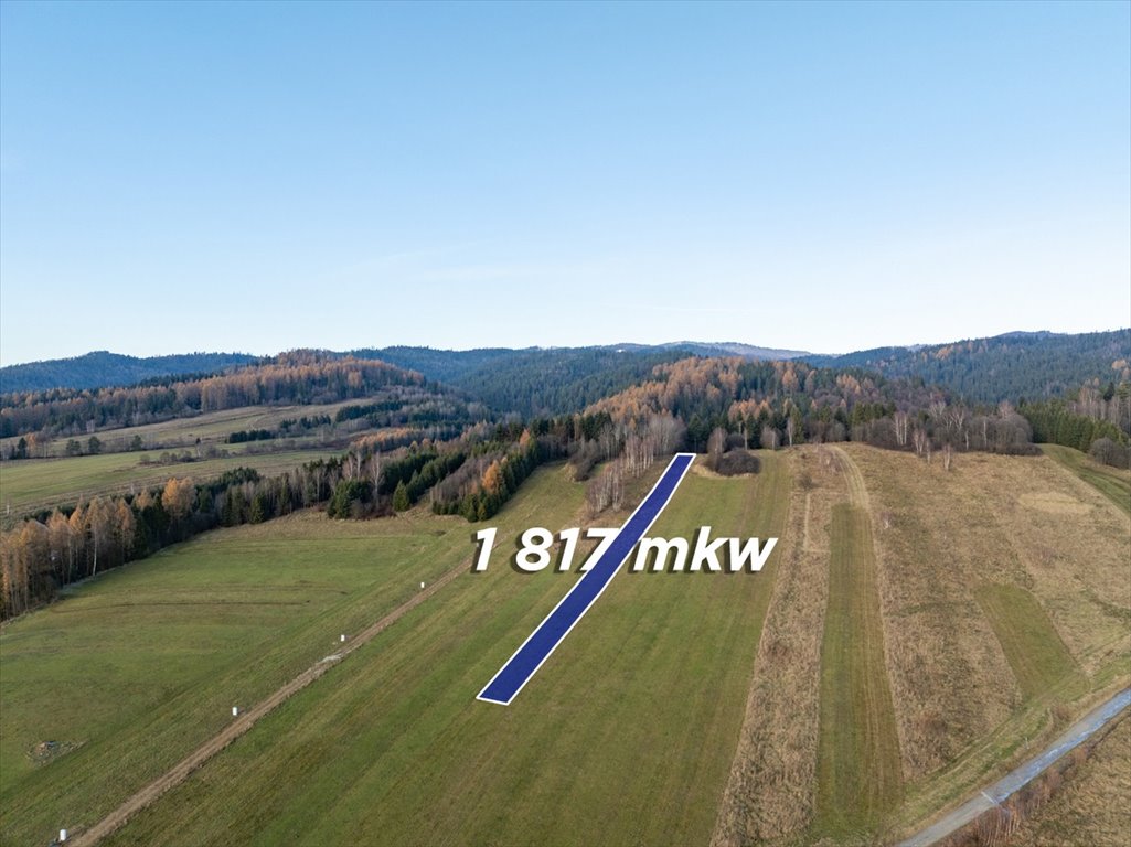 Działka bud.-rolna z widokiem na góry, 1817 m², inwestycja Ostrowsko, Pienińska  1 817m2 Foto 1