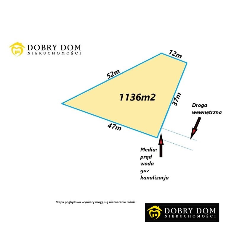 Na sprzedaż działka budowlana 1136 m² z mediami w Ignatkach Ignatki  1 136m2 Foto 1