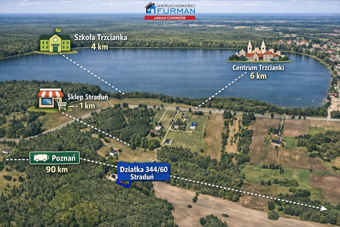 Działka w Straduniu 2373 m² z widokiem na las i jezioro Straduń  2 373m2 Foto 1