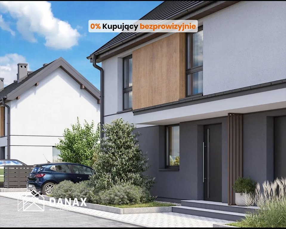 Nowoczesny dom bliźniaczy 110m2 z ogródkiem i pompą ciepła Rączna  111m2 Foto 1