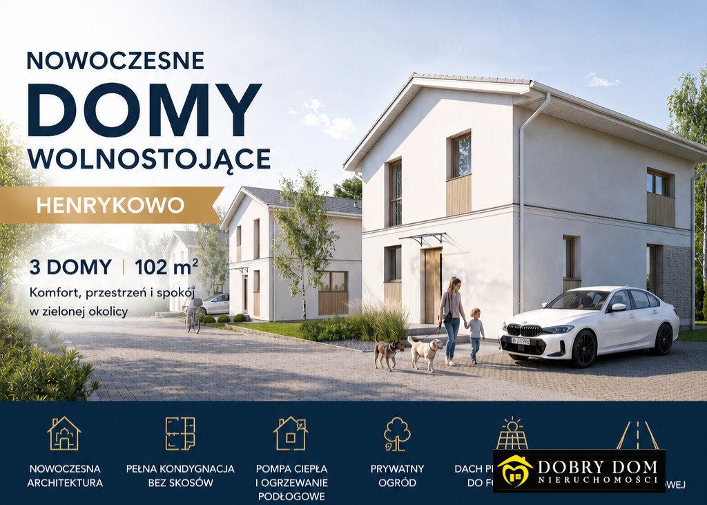 Zapraszam do obejrzenia nowoczesnych domów 102 m² w Henrykowie Henrykowo  102m2 Foto 1