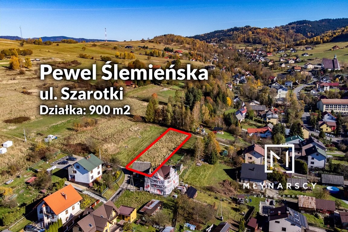 Działka budowlana na sprzedaż Pewel Ślemieńska  900m2 Foto 1