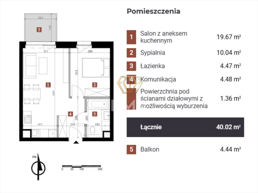 Mieszkanie dwupokojowe na sprzedaż Dąbrowa Górnicza, Przemysłowa  40m2 Foto 5