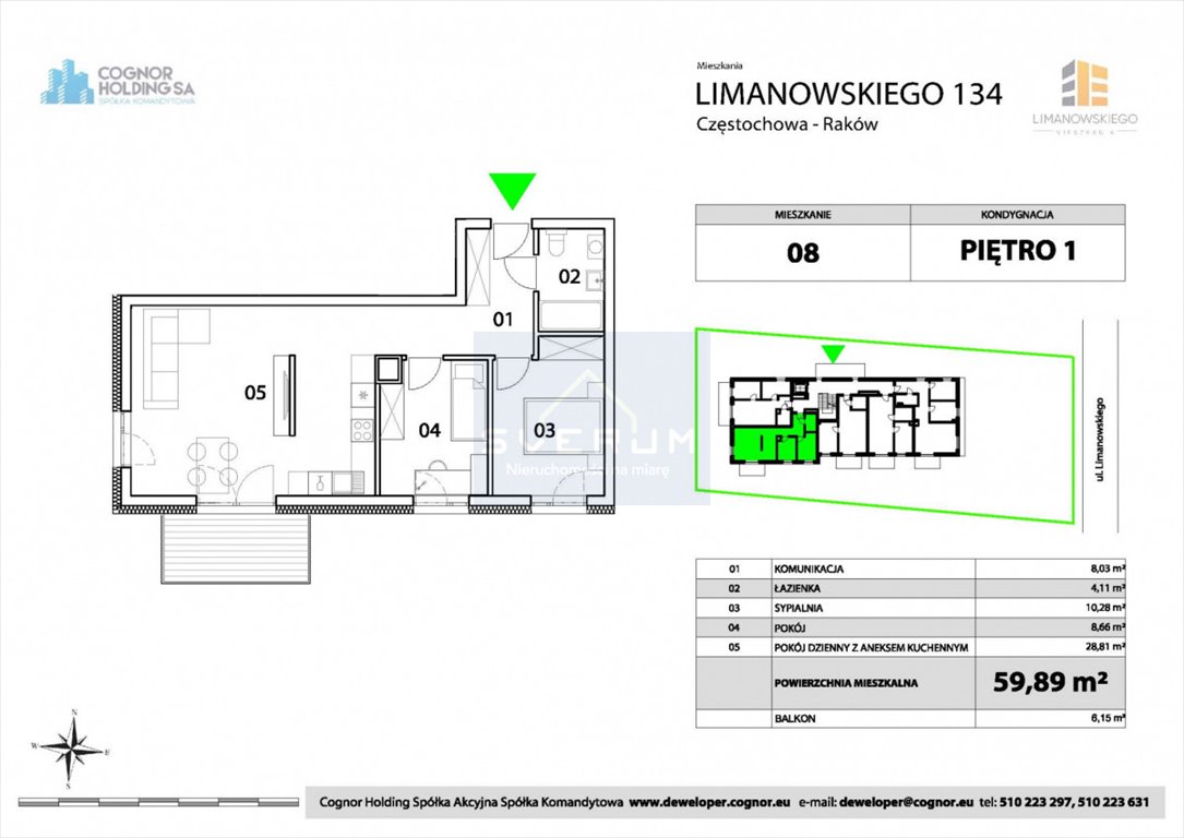 Mieszkanie trzypokojowe na sprzedaż Częstochowa, Raków  60m2 Foto 2