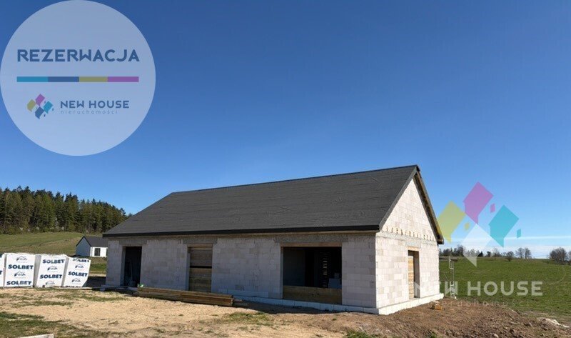 Nowoczesny dom w budowie, 4 pokoje, 1500 m2 działki Jonkowo, Leśna  149m2 Foto 1