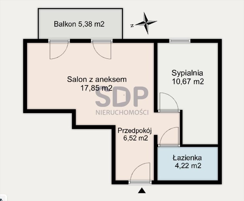 Mieszkanie dwupokojowe na sprzedaż Wrocław, Krzyki, Krzyki, Braterska  39m2 Foto 2